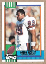 1990 Topps #47 Orson Mobley Denver Broncos RC Rookie - £1.47 GBP