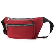 Small Men Women Waist Bag Travel Chest Bag Female Zipper Crossbody Pack Ladies F - £121.06 GBP