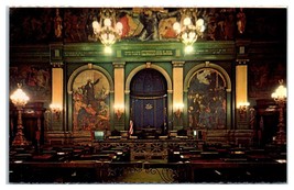 Harrisburg Pennsylvania State Capitol Senate Chamber Unused Postcard - $52.18