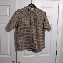 Cabela&#39;s Outfitter men&#39;s short sleeve plaid shirt mens size large - $9.90