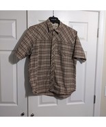 Cabela&#39;s Outfitter men&#39;s short sleeve plaid shirt mens size large - £7.78 GBP