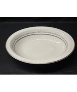 Vintage ROYAL DOULTON 10&quot; Oval Vegetable Bowl TIARA Platinum Trim ENGLAND - $24.18