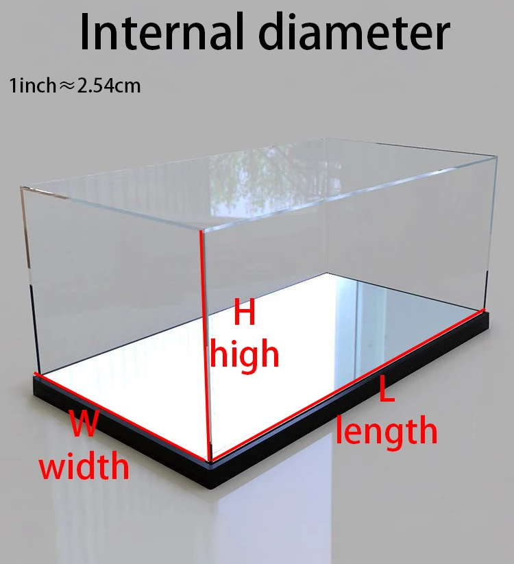 Acrylic Transparent Storage Display Box Dust Cover -Hight 10cm 20 L x 20cm W - £32.95 GBP