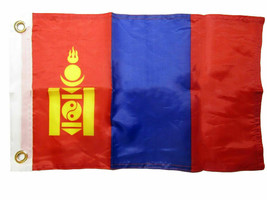 12X18 12&quot;X18&quot; Mongolia Country 100% Polyester Motorcycle Boat Flag Grommets - £11.18 GBP