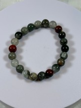 (#179) - AFRICAN BLOODSTONE CRYSTAL BRACELET - NEW - $372.78 MXN