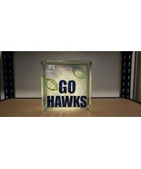 Seattle Seahawks Glass Block w/ Lights Inside Battery Operated 7.5&quot; X 7.... - $96.57 CAD