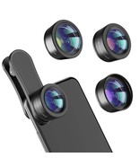 Upgraded 3 In 1 Phone Camera Lens Kit-198 Fisheye Lens + Macro Lens + 12... - £27.13 GBP