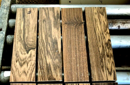 Four (4) Beautiful Pieces Kiln Dried S2S Bocote Lumber Wood ~12&quot; X 3&quot; X 3/4&quot; - £26.63 GBP