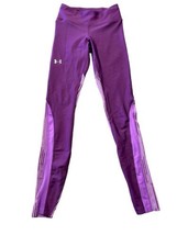Under Armour Womens Fitted Purple Leggings Size XS Drawstring &amp; Pocket - £9.58 GBP
