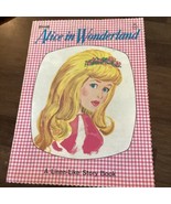 Vtg. Alice In Wonderland A Linen-Like Story Book Illustrated Pages by Sa... - £11.83 GBP