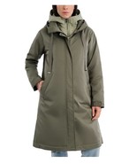 Bernardo Womens Raincoat Green Removable Bib Full-Zip Pockets Midweight ... - $1,469.51 MXN