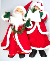 Jumbo Annalee SANTA &amp; Mrs CLAUS 32” Dolls Standing Christmas 2004 Deluxe Decor - £163.36 GBP