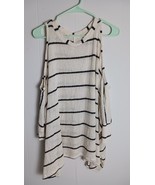 Cherish Be On Your Way Off The Shoulder Light Sweater Taupe Black Stripe S - $592.56 MXN
