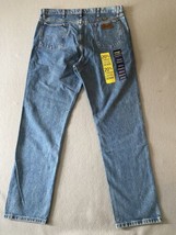 Wrangler Jeans Mens 38x34 Blue Denim 47MWZ Regular Fit Straight Leg Medi... - $34.52