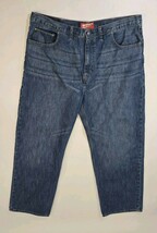 Arizona Jeans Men&#39;s Size 44x30 Relaxed Straight Fit 100% Cotton Dark Blue - $15.03