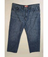 Arizona Jeans Men&#39;s Size 44x30 Relaxed Straight Fit 100% Cotton Dark Blue - $276.66 MXN