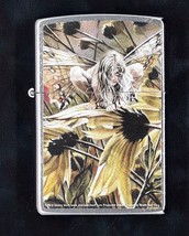 &quot; Changeling &quot; Fairy On Daisies Authentic Zippo Lighter Street Chrome - £22.90 GBP