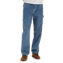 Lee mens original stone blue denim carpenter jeans straight leg NEW 36 X 30 - £30.78 GBP