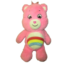 Rainbow Cheer Bear Plush Care Bears Pink 14&quot; Stuffed Animal 2020 Stuffed Animal - £8.63 GBP