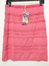 Chelsea Violet M Dayglo Pink Skirt Everything is Coming Up Flowers NEW - $28.91