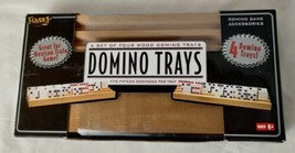 Fundex Wood Domino Trays Racks Set of 4 - £6.60 GBP