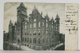 Harrisburg Pennsylvania High School Building 1905 Postcard N14 - £11.70 GBP