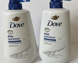 2 X Dove Deep Moisture Liquid Body Wash w/Pump Nourishing DRY SKIN 30.6o... - £17.33 GBP