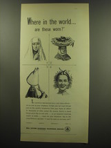 1949 Bell Telephone Ad - Where in the world.. are these worn? - $18.49