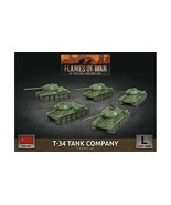 T-34 Tank Company (x5 Plastic) Soviet Tanks Late War Flames of War NEW - £65.25 GBP