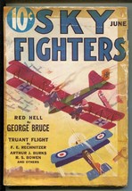 Sky Fighters 06/1933-AIR War PULPS-WWI-CLASSIC-RARE-good Minus - £114.13 GBP