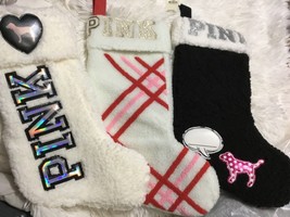 Victoria’s Secret PINK holiday Christmas Stocking set of 3 New - £26.10 GBP