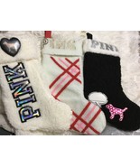 Victoria’s Secret PINK holiday Christmas Stocking set of 3 New - $618.20 MXN