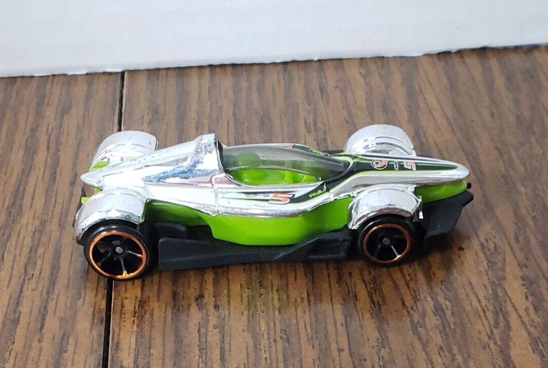 Primary image for Hot Wheels 2011 Formula Street Chrome & Green Race Car HW Track Stars Malaysia