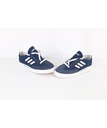 NOS Vintage 90s Adidas Kids Size 3.5 Spell Out 3 Stripes Canvas Shoes Na... - $39.55