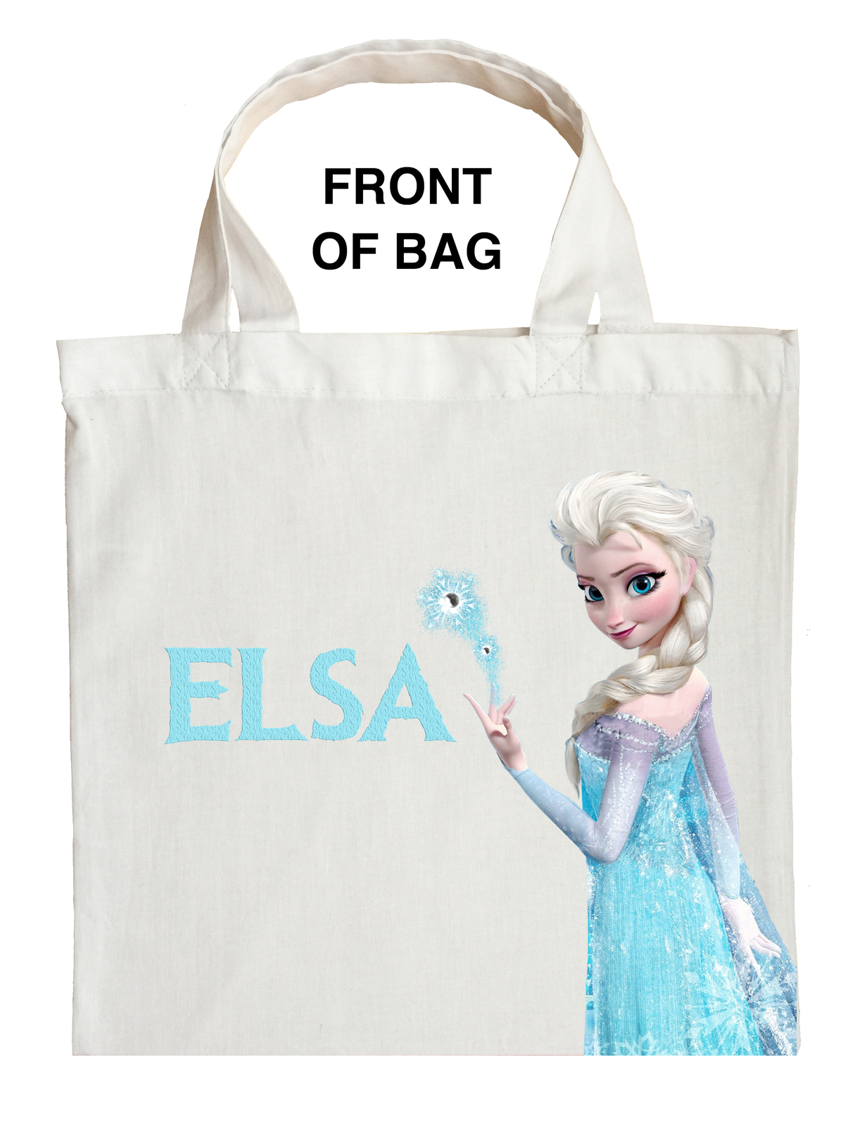 Elsa Trick or Treat Bag - Personalized Elsa Halloween Bag - Double Sided Bag