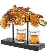 Gifts for Men Dad 9 Oz Whiskey Decanter Set with 2 Oz Glasses Unique Fun... - £53.47 GBP