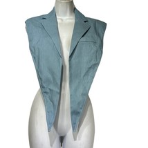 Cherie Los Angeles Blue Dickey Collar Suit Lapel Neck Shawl Work Wear Si... - $24.73