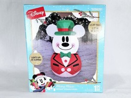 New! 3.5 Foot Disney Airblown Inflatable Mickey Mouse Snowman Gemmy 2023 - £23.97 GBP