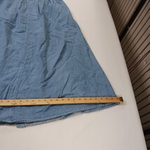 Capacity RN#82127 Blue Front Button Cotton Pleated Skirt Pockets Size Medium image 6