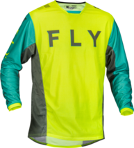 Fly Racing Mens Kinetic Mesh Kore Jersey Hi Vis/Teal/Grey Sm - £31.93 GBP