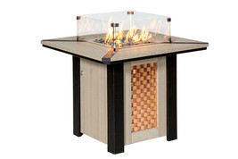BERKSHIRE FIRE PIT TABLE - Outdoor Poly Lumber Square Firepit Copper Wea... - $2,129.97+
