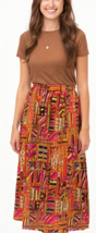 VTG 70s Psychedelic Maxi Skirt Peter Max Style Neon Print Hippie Mod S 2... - $118.75