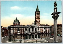 Colored Postcard Of Roma Basilica Of St. Maria Majeure Rome Italy - £10.07 GBP