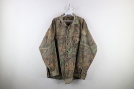 Vtg 90s Streetwear Mens 2XL Heavyweight Advantage Camouflage Button Shirt USA - £44.57 GBP