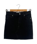 We The Free People Jean Skirt Womens 27 Black Denim Mini Stretch Micro C... - $33.83 CAD