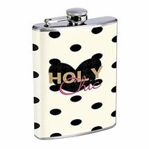 Holy Chic Hip Flask Stainless Steel 8 Oz Silver Drinking Whiskey Spirits... - £7.79 GBP