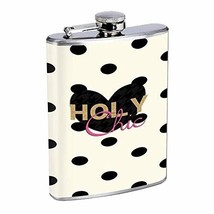 Holy Chic Hip Flask Stainless Steel 8 Oz Silver Drinking Whiskey Spirits... - £7.92 GBP