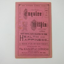 Kickapoo Indian Medicine Company Advertising Promotional Booklet Antique 1885 - £78.79 GBP