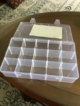 15 Grids Large Clear Plastic Organizer Storage Box Container Craft Storage - €16,19 EUR