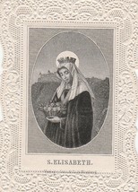Victorian Era S. Elisabeth Paper Lace Holy Card Catholic Card, Die Cut - £15.90 GBP